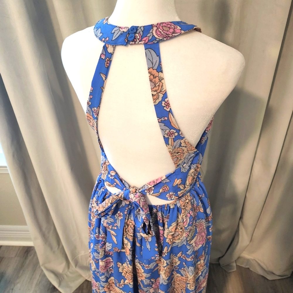Zesica Halter Floral Print Backless Maxi Dress - Picture 10 of 10